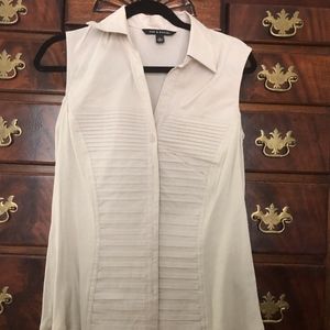 Zac and Rachel Beige Pleated Blouse